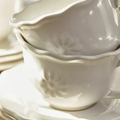 Lot de 6 tasses avec soucoupes Mallevesse