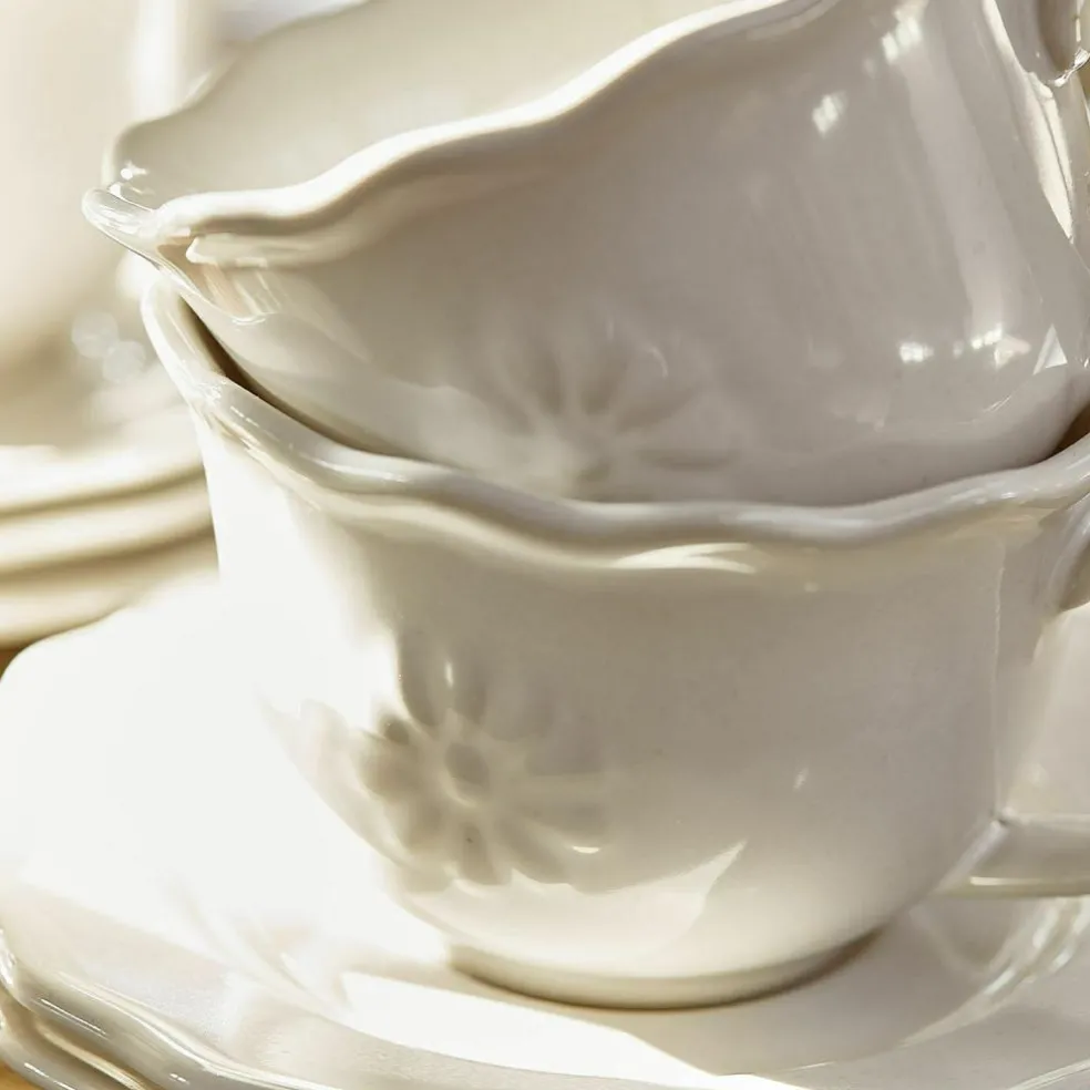 Lot de 6 tasses avec soucoupes Mallevesse