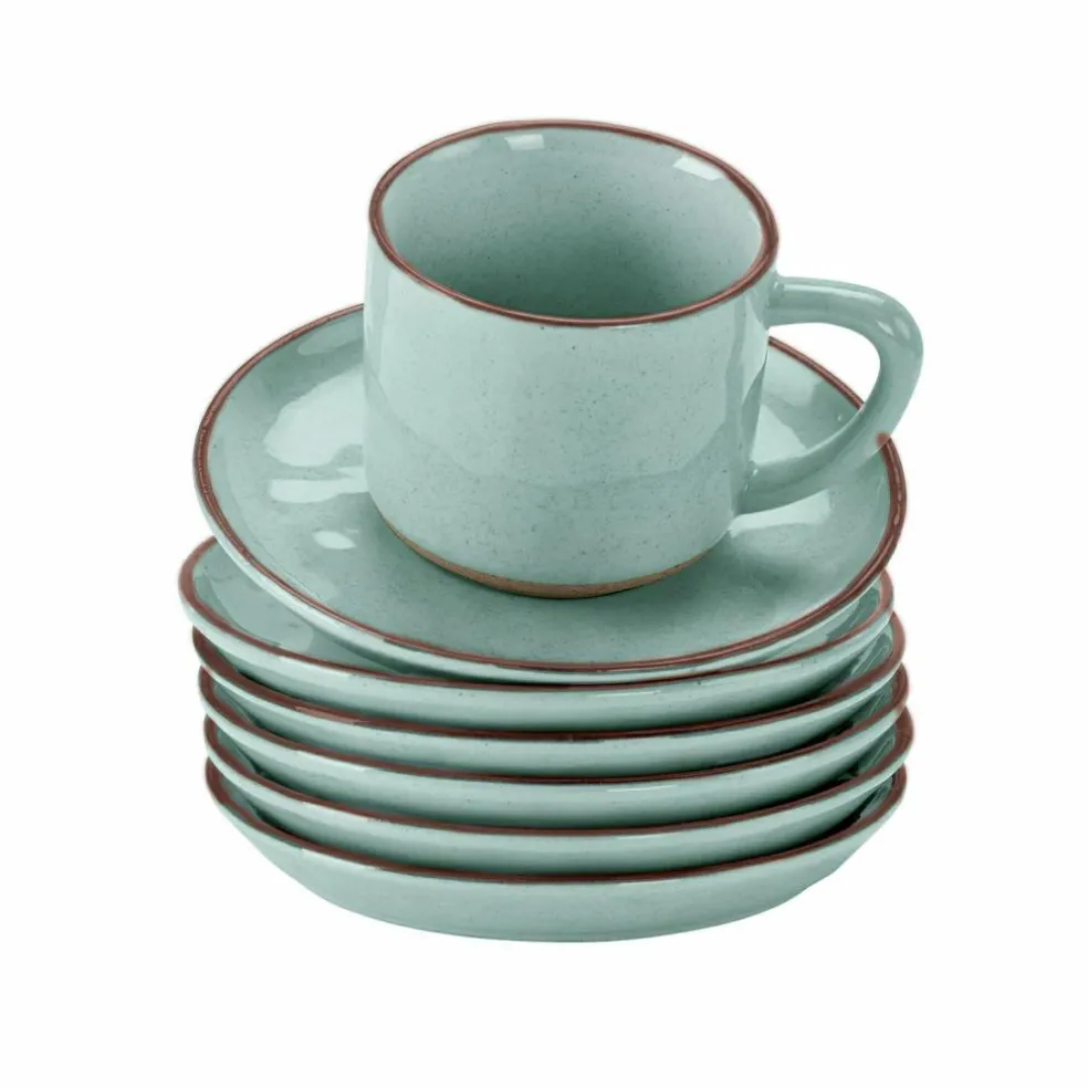 Lot de 6 tasses et soucoupes Biarré