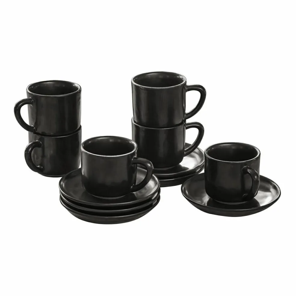 Lot de 6 tasses et soucoupes Biarré