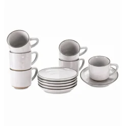 Lot de 6 tasses et soucoupes Biarré