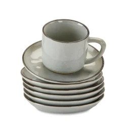 Lot de 6 tasses et soucoupes Biarré