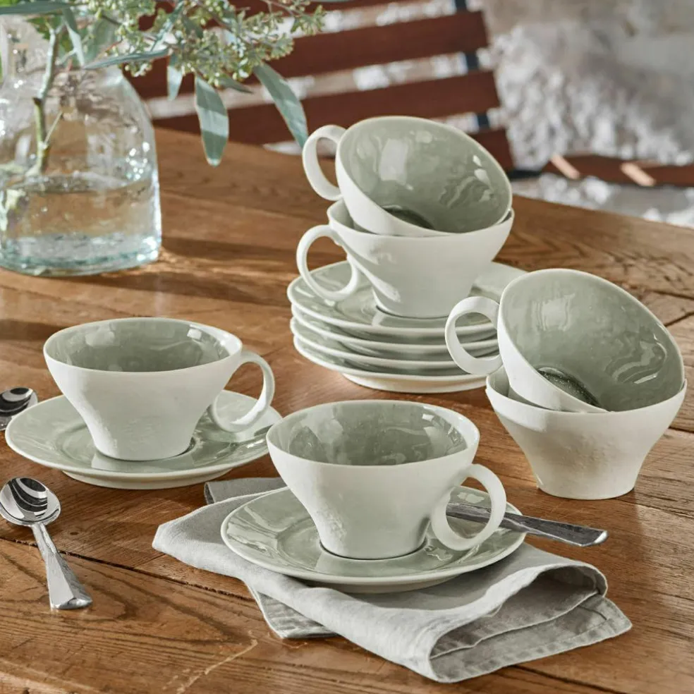 Lot de 6 tasses et soucoupes Braganza