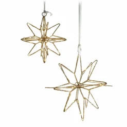 Lot de 2 étoiles LED Pérole