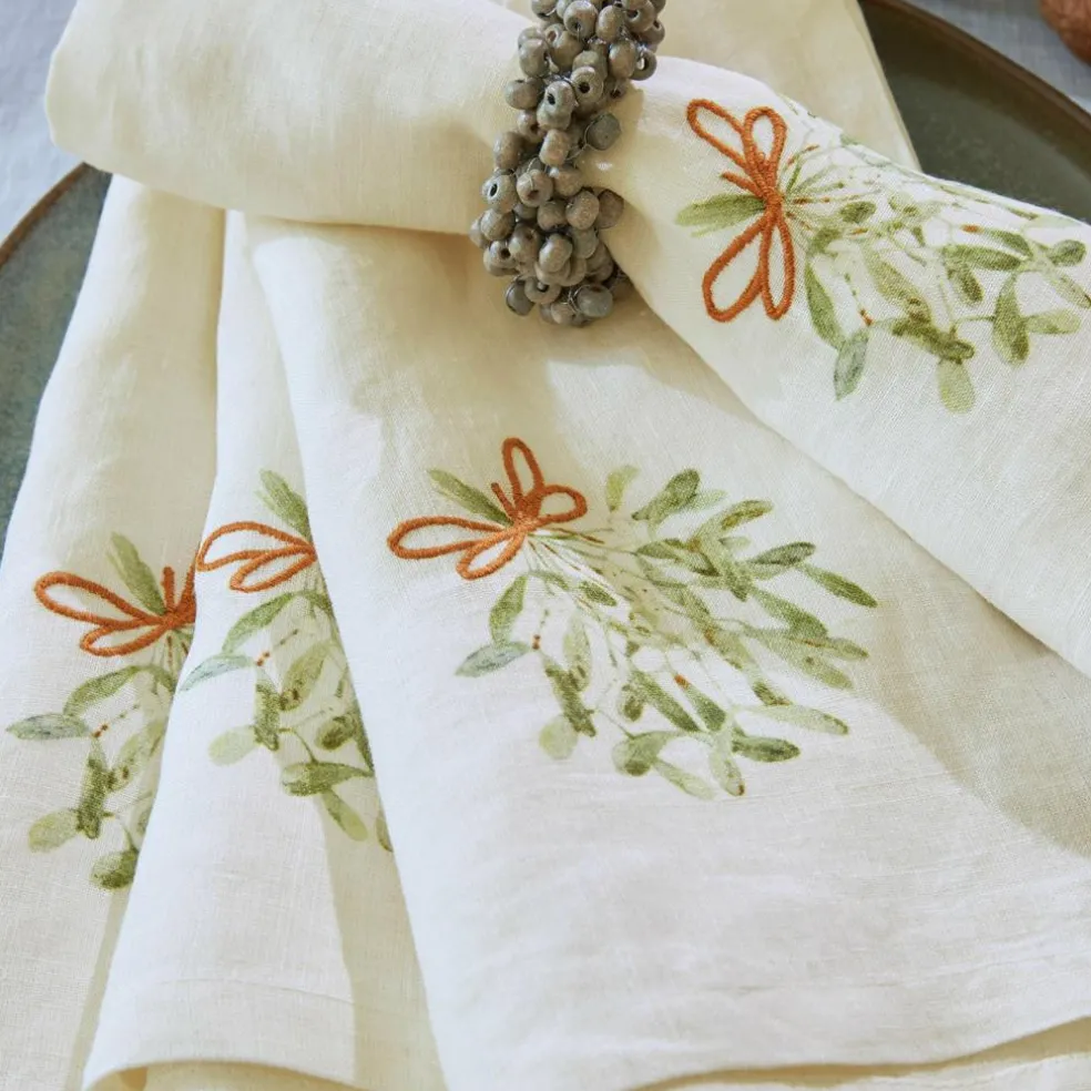 Lot de 4 serviettes de table Mistletoe