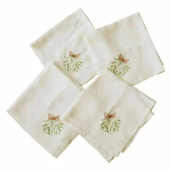 Lot de 4 serviettes de table Mistletoe