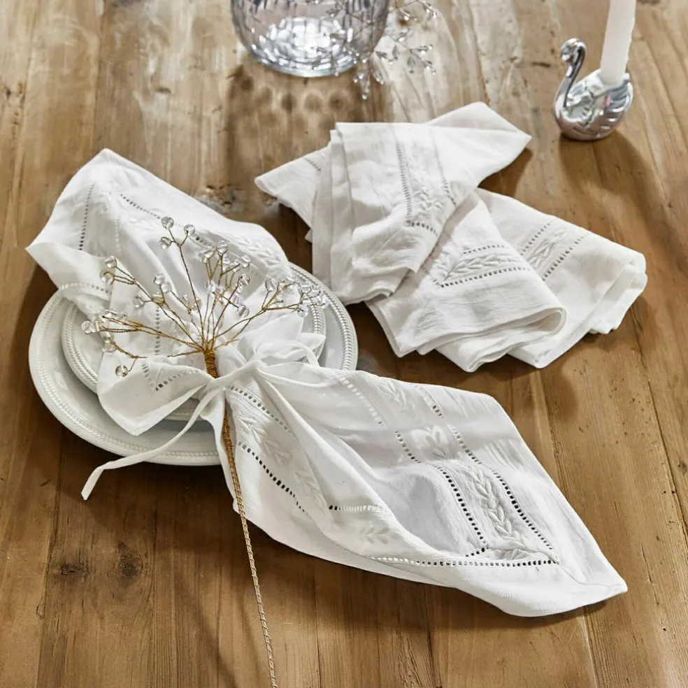 Lot de 4 serviettes de table Ellingford