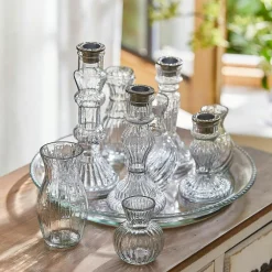 Plateau avec bougeoirs et vases Hilevor