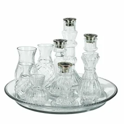 Plateau avec bougeoirs et vases Hilevor