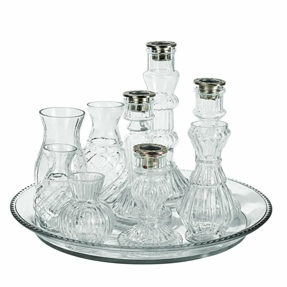 Plateau avec bougeoirs et vases Hilevor