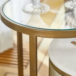 Set de 2 tables d"appoint Salerico