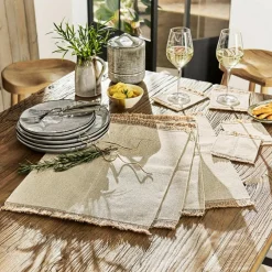 Sets de table et dessous de verres, 4 pièces Abitain