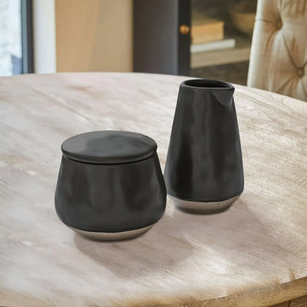 Sucrier et petit pot à lait Biarré