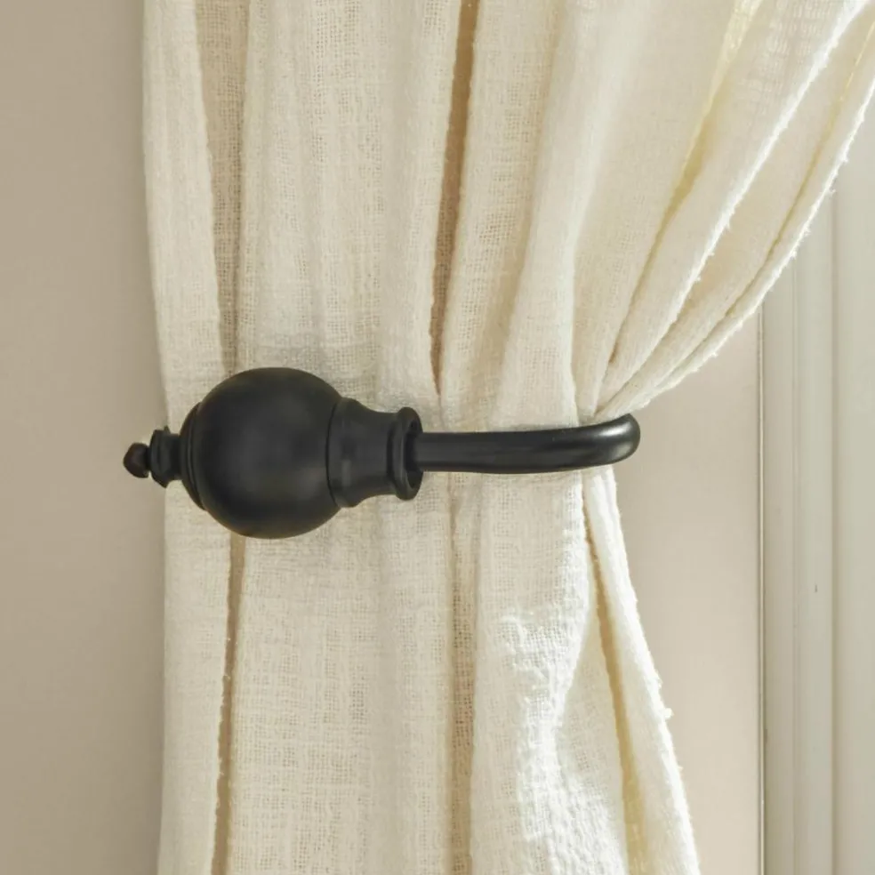 Tringle à rideaux d'angle avec 2 embrasses Belarune